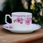 High-Quality Bone China Cup & Saucer Set (g-092) | Elegant, Durable, Ideal for Home & Gifting