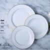 Bone 18 Pcs Plate Set (GGK) | Elegant, Durable, Heat-Resistant Plates & Bowls