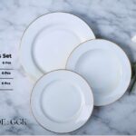 Bone 18 Pcs Plate Set (GGK) | Elegant, Durable, Heat-Resistant Plates & Bowls