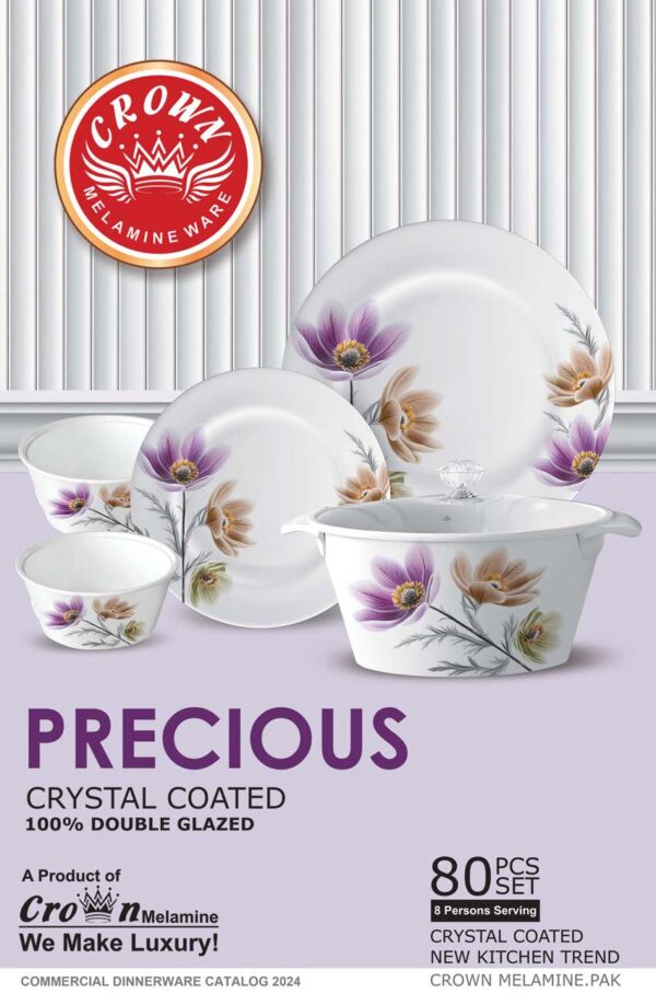 Melamine Dinner Set | Precious (901) | Elegant, Durable, Heat-Resistant Plates & Bowls | Unbreakable, Lightweight, Premium Quality Dinnerware