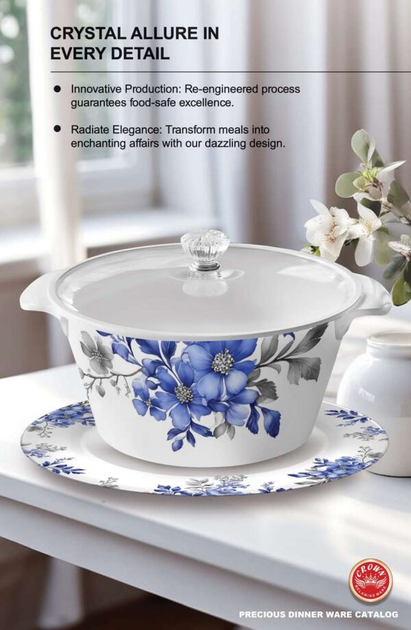 Melamine Dinner Set | Precious (901) | Elegant, Durable, Heat-Resistant Plates & Bowls | Unbreakable, Lightweight, Premium Quality Dinnerware