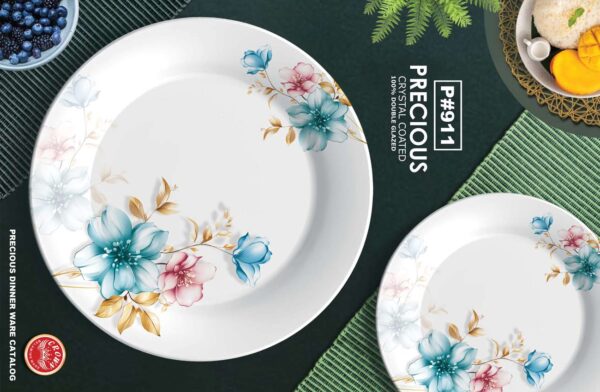 Melamine Dinner Set | Precious (901) | Elegant, Durable, Heat-Resistant Plates & Bowls | Unbreakable, Lightweight, Premium Quality Dinnerware