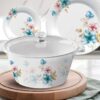 Melamine Dinner Set | Precious (901) | Elegant, Durable, Heat-Resistant Plates & Bowls | Unbreakable, Lightweight, Premium Quality Dinnerware