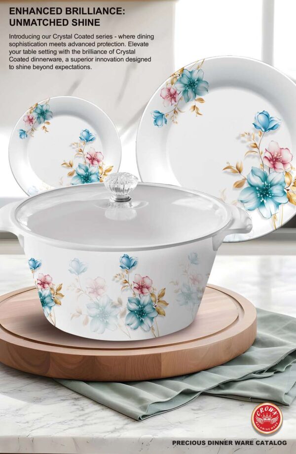 Melamine Dinner Set | Precious (901) | Elegant, Durable, Heat-Resistant Plates & Bowls | Unbreakable, Lightweight, Premium Quality Dinnerware