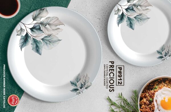 Melamine Dinner Set | Precious (901) | Elegant, Durable, Heat-Resistant Plates & Bowls | Unbreakable, Lightweight, Premium Quality Dinnerware