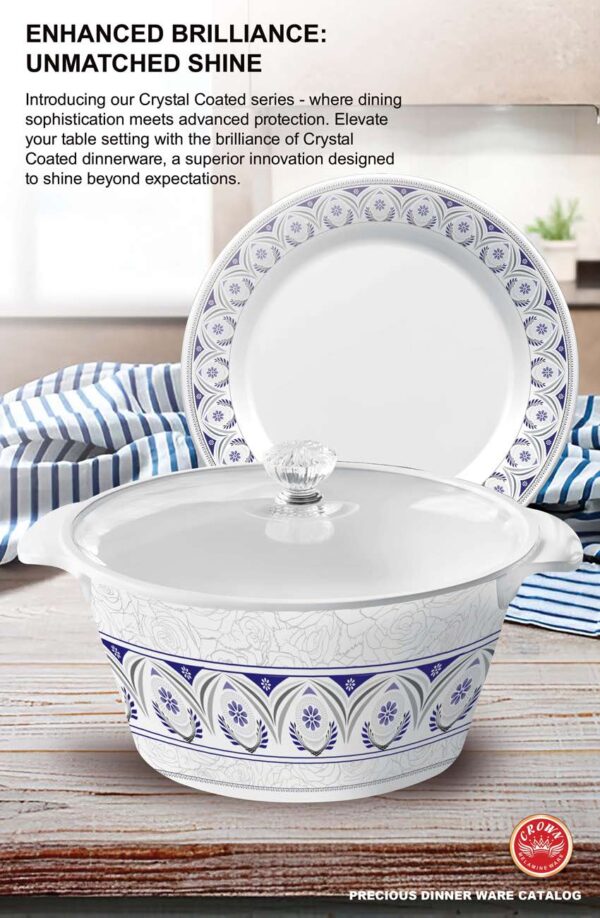 Melamine Dinner Set | Precious (901) | Elegant, Durable, Heat-Resistant Plates & Bowls | Unbreakable, Lightweight, Premium Quality Dinnerware