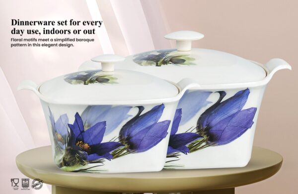 Melamine Dinner Set | Square (1) | Elegant, Durable, Heat-Resistant Plates & Bowls | Unbreakable, Lightweight, Premium Quality Dinnerware