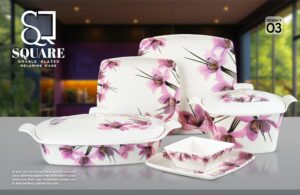 Melamine Dinner Set | Square (1) | Elegant, Durable, Heat-Resistant Plates & Bowls | Unbreakable, Lightweight, Premium Quality Dinnerware