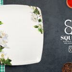 Melamine Dinner Set | Square (1) | Elegant, Durable, Heat-Resistant Plates & Bowls | Unbreakable, Lightweight, Premium Quality Dinnerware