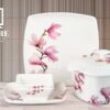 Melamine Dinner Set | Square (1) | Elegant, Durable, Heat-Resistant Plates & Bowls | Unbreakable, Lightweight, Premium Quality Dinnerware