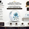 A 72-piece dinner set designed for everyday family dining and special occasions. It’s elegant in look, sturdy in build, and well-suited for home use or gifting (like weddings, housewarmings, festivals)