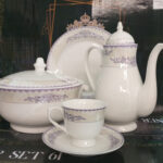 61 Pc Bone China Dinner Set (M001A) High-Quality, Stylish, Premium Crockery