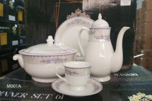 61 Pc Bone China Dinner Set (M001A) High-Quality, Stylish, Premium Crockery