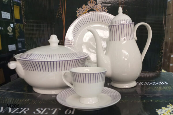 61 Pc Bone China Dinner Set (M206) High-Quality, Stylish, Premium Crockery 2