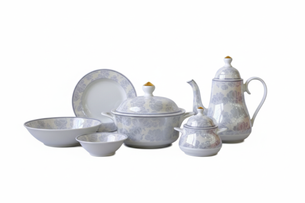 61 Pc Bone China Dinner Set (E808-E) | High-Quality, Stylish, Premium Crockery
