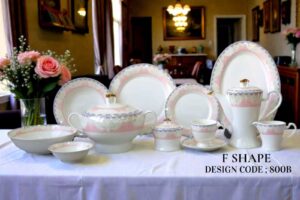 61 Pc Bone China Dinner Set (F800B) | High-Quality, Stylish, Premium Crockery