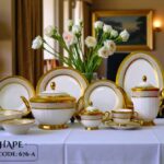 61 Pc Bone China Dinner Set (K676A) | High-Quality, Stylish, Premium Crockery