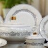 61 Pc Bone China Dinner Set (F761QF) | High-Quality, Stylish, Premium Crockery
