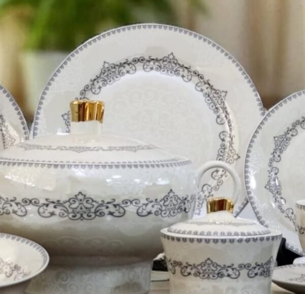 61 Pc Bone China Dinner Set (F761QF) | High-Quality, Stylish, Premium Crockery