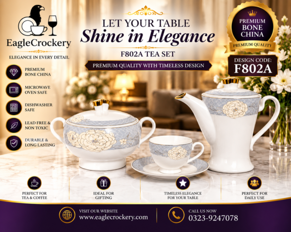 61 Pc Bone Dinner Set (F802A)
