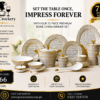 72 Pc Bone China Dinner Set (72Pcs Electro plate 2) | High-Quality, Stylish, Premium Crockery