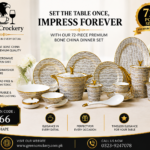 72 Pc Bone China Dinner Set (72Pcs Electro plate 2) | High-Quality, Stylish, Premium Crockery