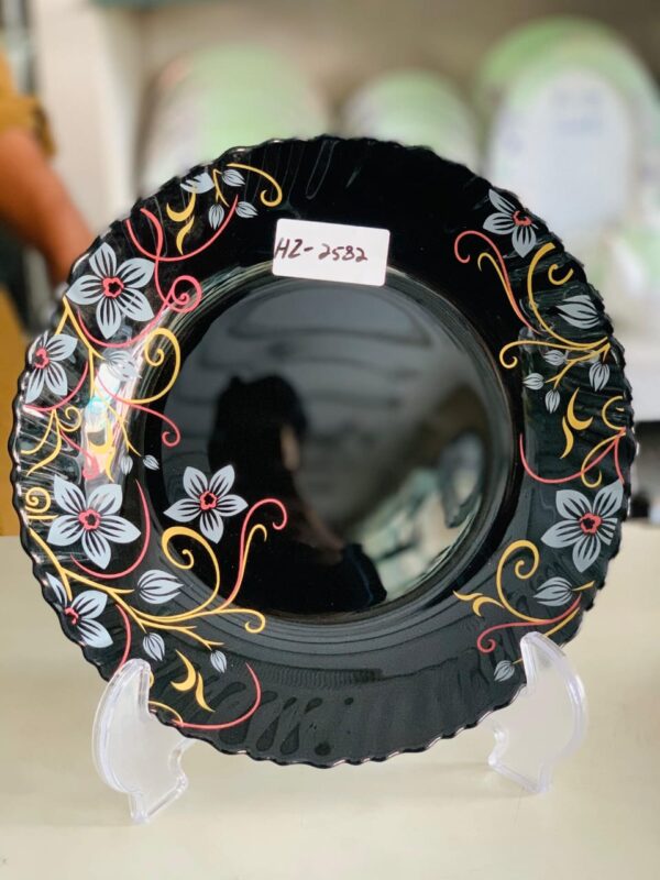Black Marble Dinner Set | Black Carroly (2582) | Elegant, Durable, Heat-Resistant Plates & Bowls
