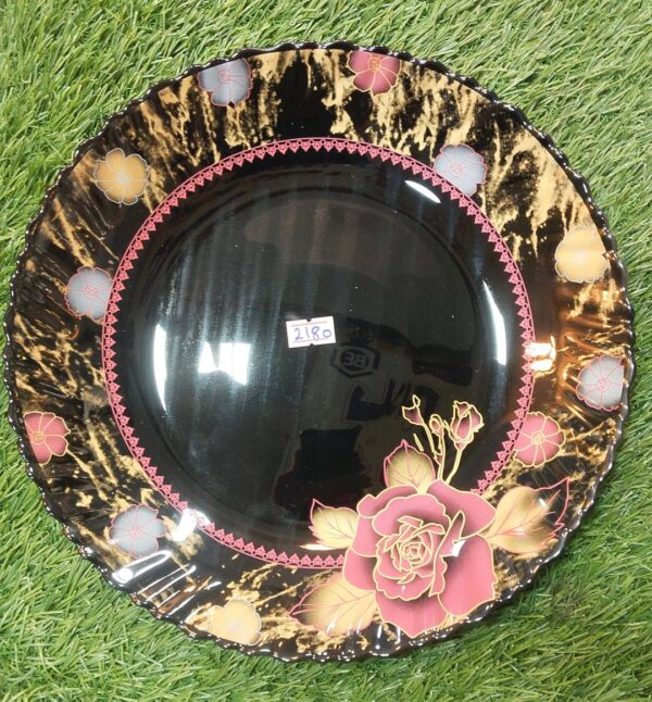 Black Marble Dinner Set | Black Carroly (8180) | Elegant, Durable, Heat-Resistant Plates & Bowls