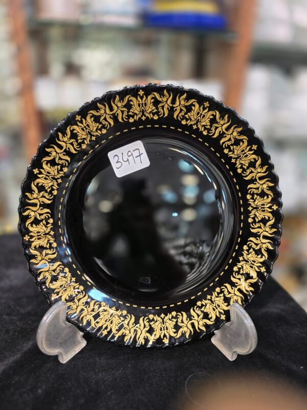 Black Marble Dinner Set | Black Carroly (3497) | Elegant, Durable, Heat-Resistant Plates & Bowls