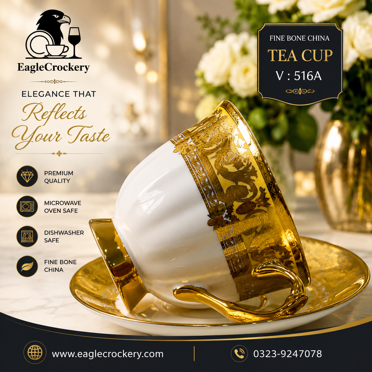 bone Cup Saucer