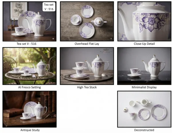 24-Piece Tea Set Electro Gold V516 – Luxury Premium Tea Crockery