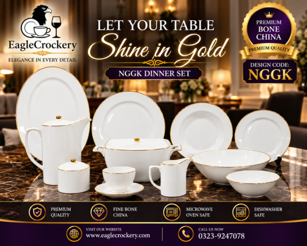 61 Pc Bone China Dinner Set (NGGK)