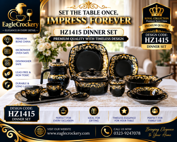 Black Marble Dinner Set (HZ-1415)