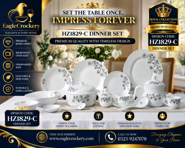 Marble Dinner Set Carroly (1829-C)