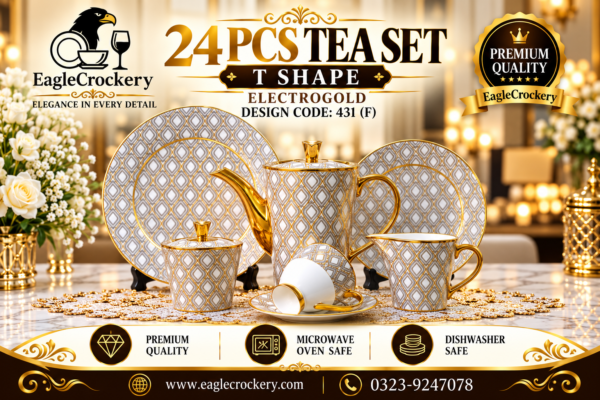 24-Piece Tea Set Electro Gold T431