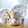 24-Piece Tea Set Electro Gold T433 | High-Quality Elegant Tea Crockery