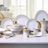 72 Pc Bone China Dinner Set F651 (72Pcs Electro plate 2) | High-Quality, Stylish, Premium Crockery