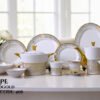 72 Pc Bone China Dinner Set T406 (72Pcs Electro plate 2) | High-Quality, Stylish, Premium Crockery