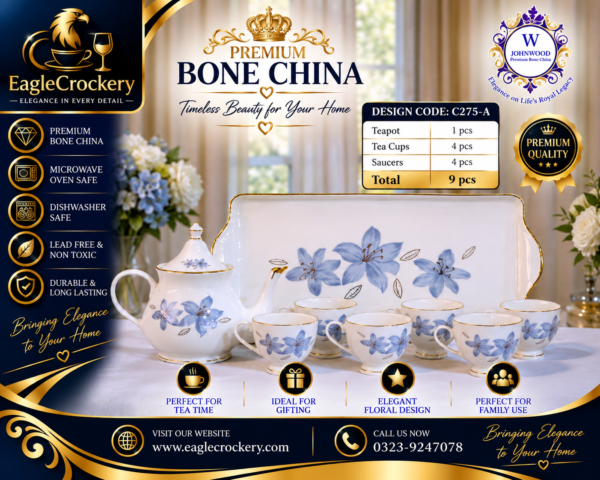 14 Pcs Bone Tea Set / Coffee Set (BONE C275-A  )