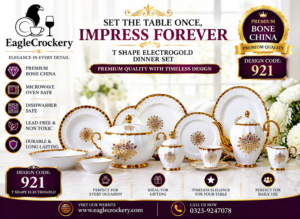 61 Pc Bone China Dinner Set (Q921) – Premium Quality, Stylish & Elegant Dinnerware
