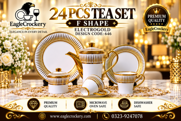 24-Piece Tea Set Electro Gold F646