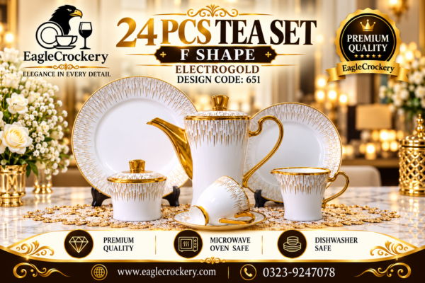 24-Piece Tea Set Electro Gold F651