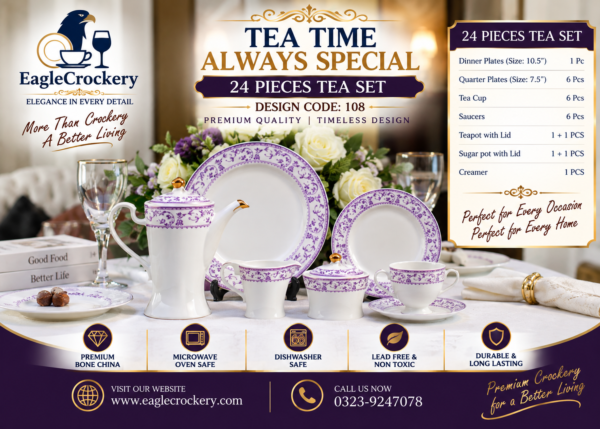 24-Piece Tea Set (F108)
