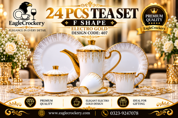 24-Piece Tea Set Electro Gold F484