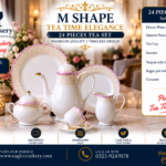 24-Piece Tea Set Electro Gold M544 – Luxury Premium Tea Crockery