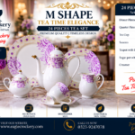 24-Piece Tea Set Electro Gold M545 – Luxury Premium Tea Crockery
