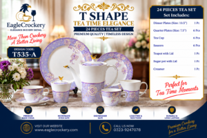 24-Piece Tea Set Electro Gold T535-A – Luxury Premium Tea Crockery