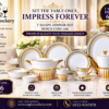 72 Pc Bone China Dinner Set T646 (72Pcs Electro plate 2) | High-Quality, Stylish, Premium Crockery