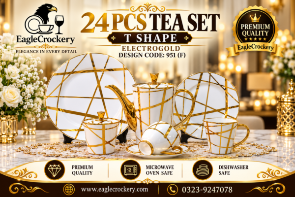 24-Piece Tea Set Electro Gold F486