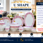 61 Pc Bone China Dinner Set (U010) – Premium Quality, Stylish & Elegant Dinnerware